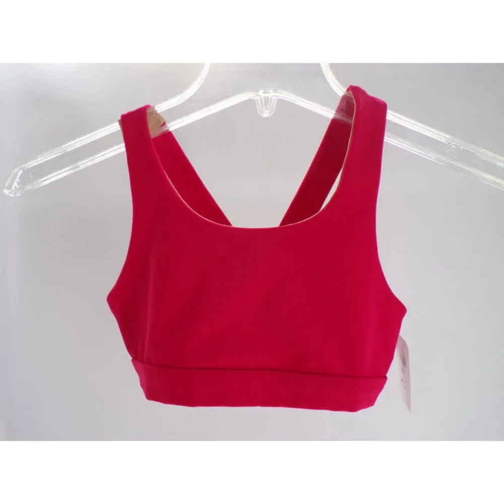 Pre-Owned Dance Sports Bra Top Old Navy  Medium Child Red/Pink Jazz Cheer